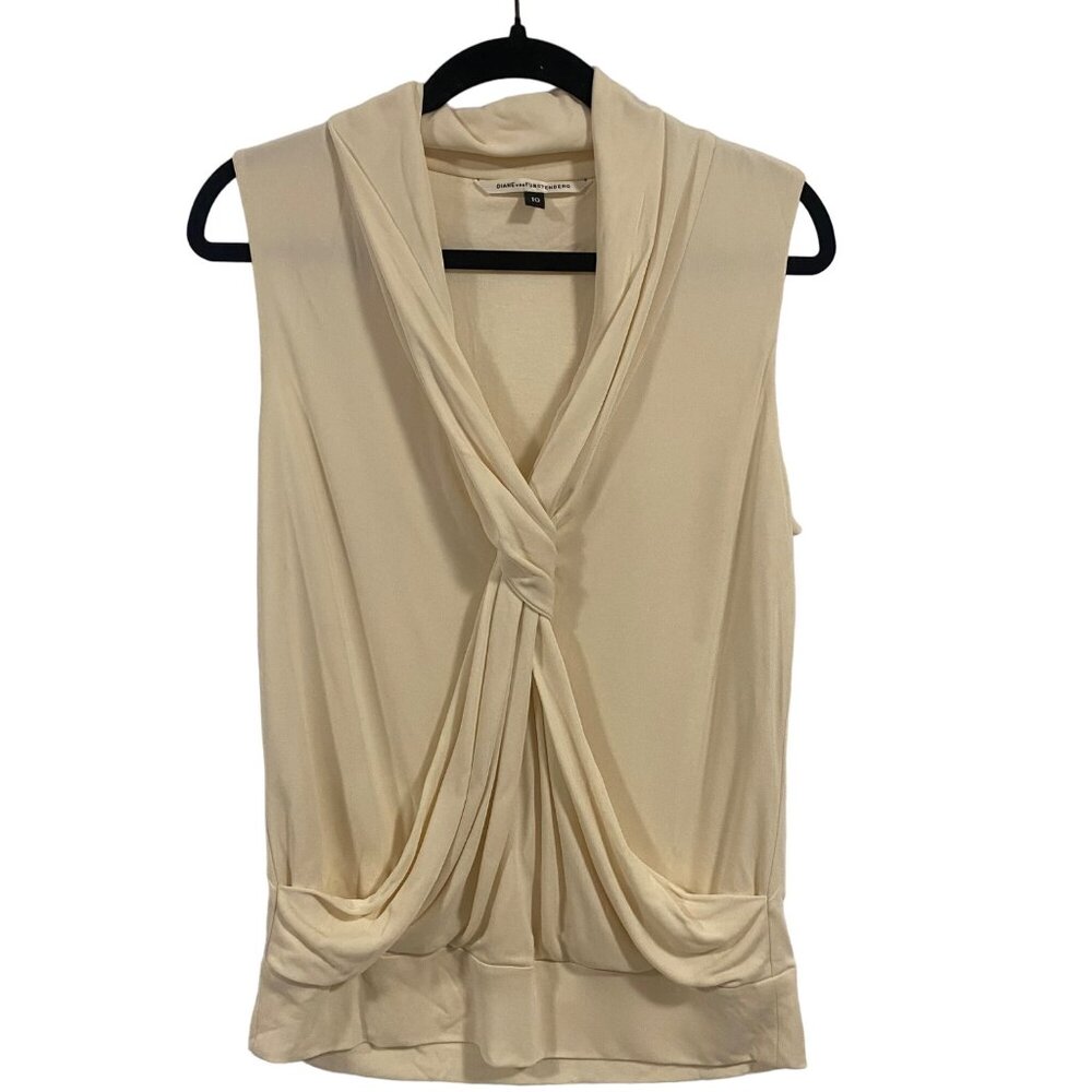 Diane von Furstenberg‎ Baker Top Cream Size 10